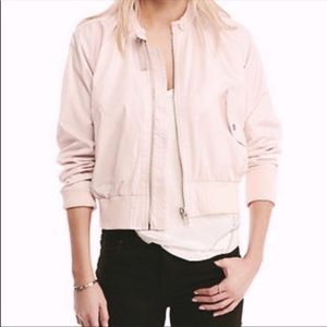 Baby Pink Midnight Bomber Jacket - Free People